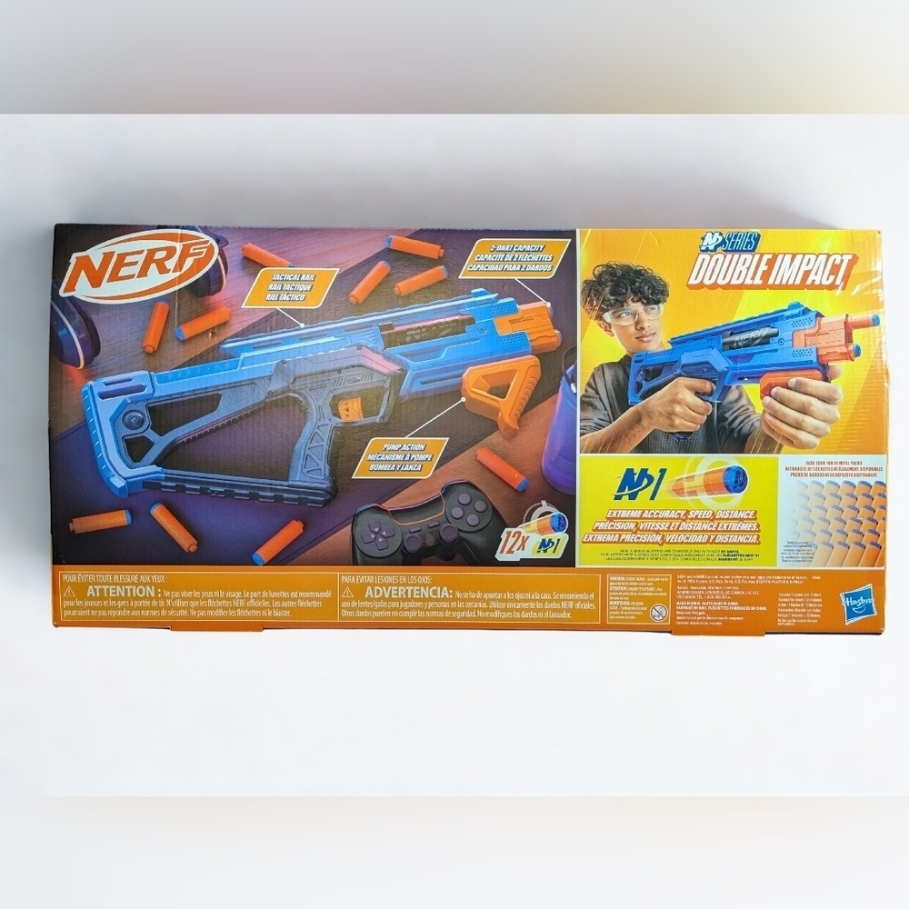 Nerf N Series Double Impact Blaster – Includes 12 N1 Darts – New in Box - Picture 2 of 6
